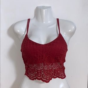 Lace Red Top